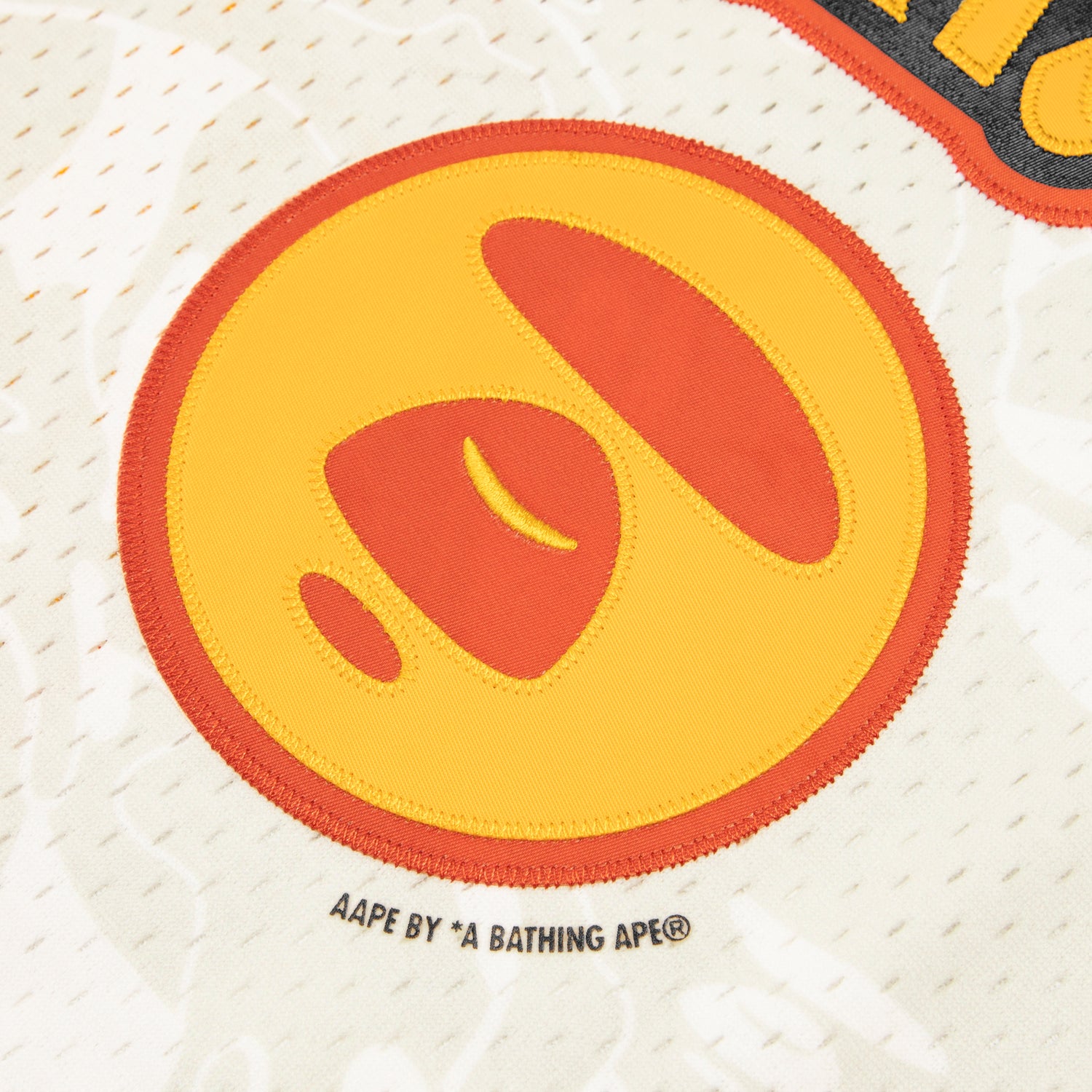 AAPE X MITCHELL & NESS WARRIORS MESH TEE