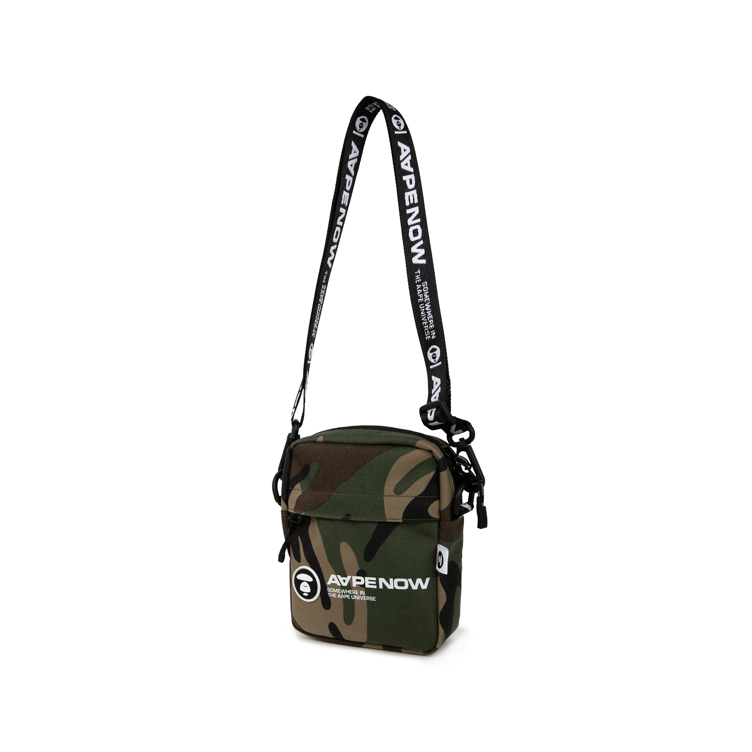 MOONFACE PATCH CAMO CROSSBODY POUCH