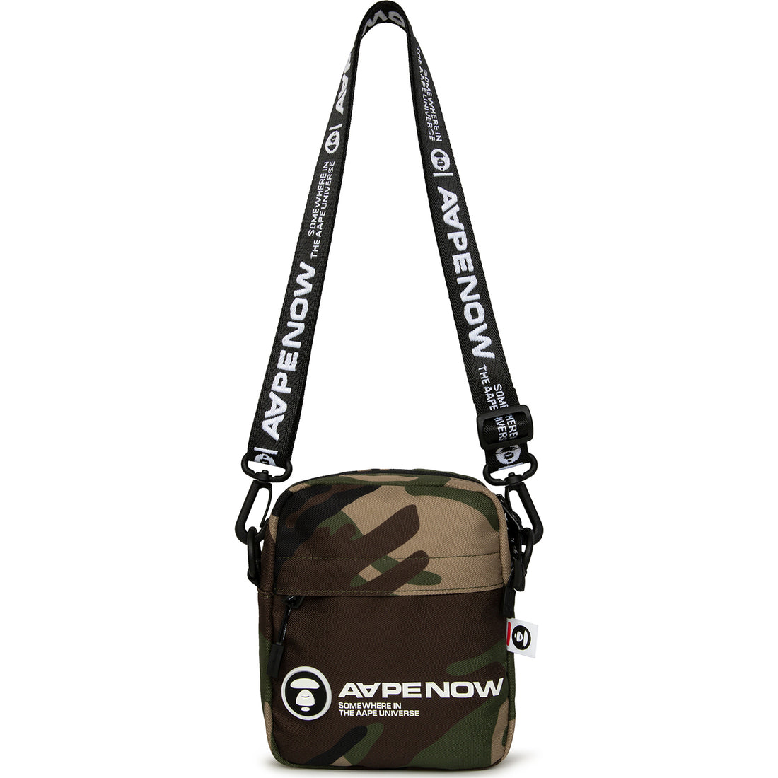 MOONFACE PATCH CAMO CROSSBODY BAG