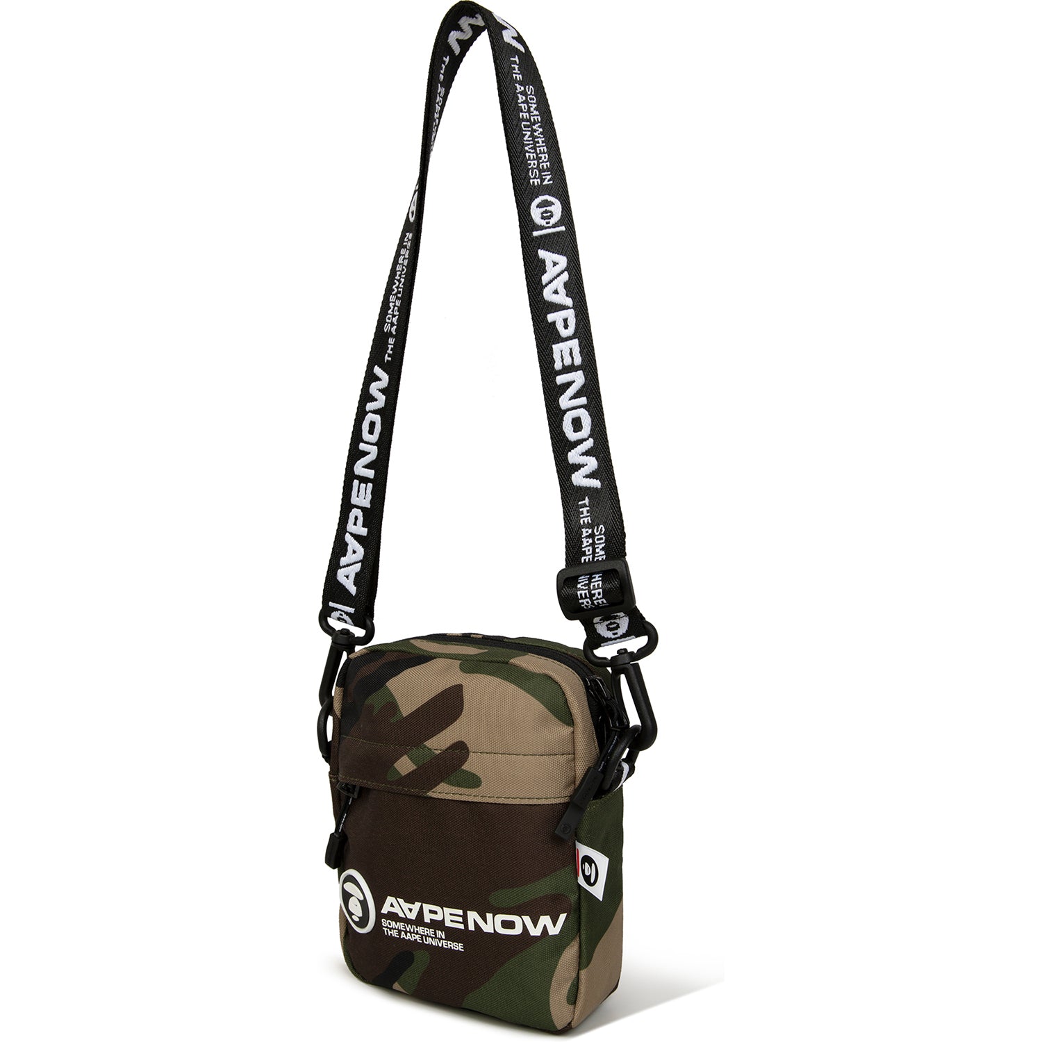 MOONFACE PATCH CAMO CROSSBODY BAG