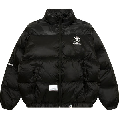 AAPENOW MOONFACE LOGO ZIP-UP DOWN JACKET