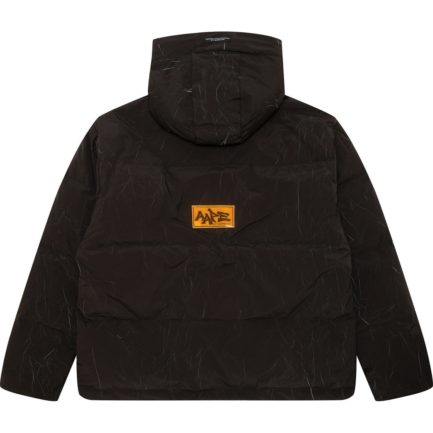 MOONFACE LOGO CAMO HOODED PUFFER JACKET