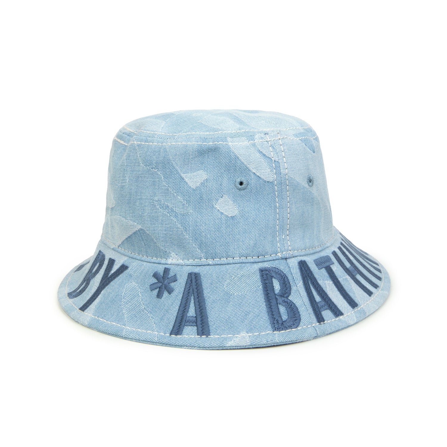 MOONFACE CAMO DENIM BUCKET HAT