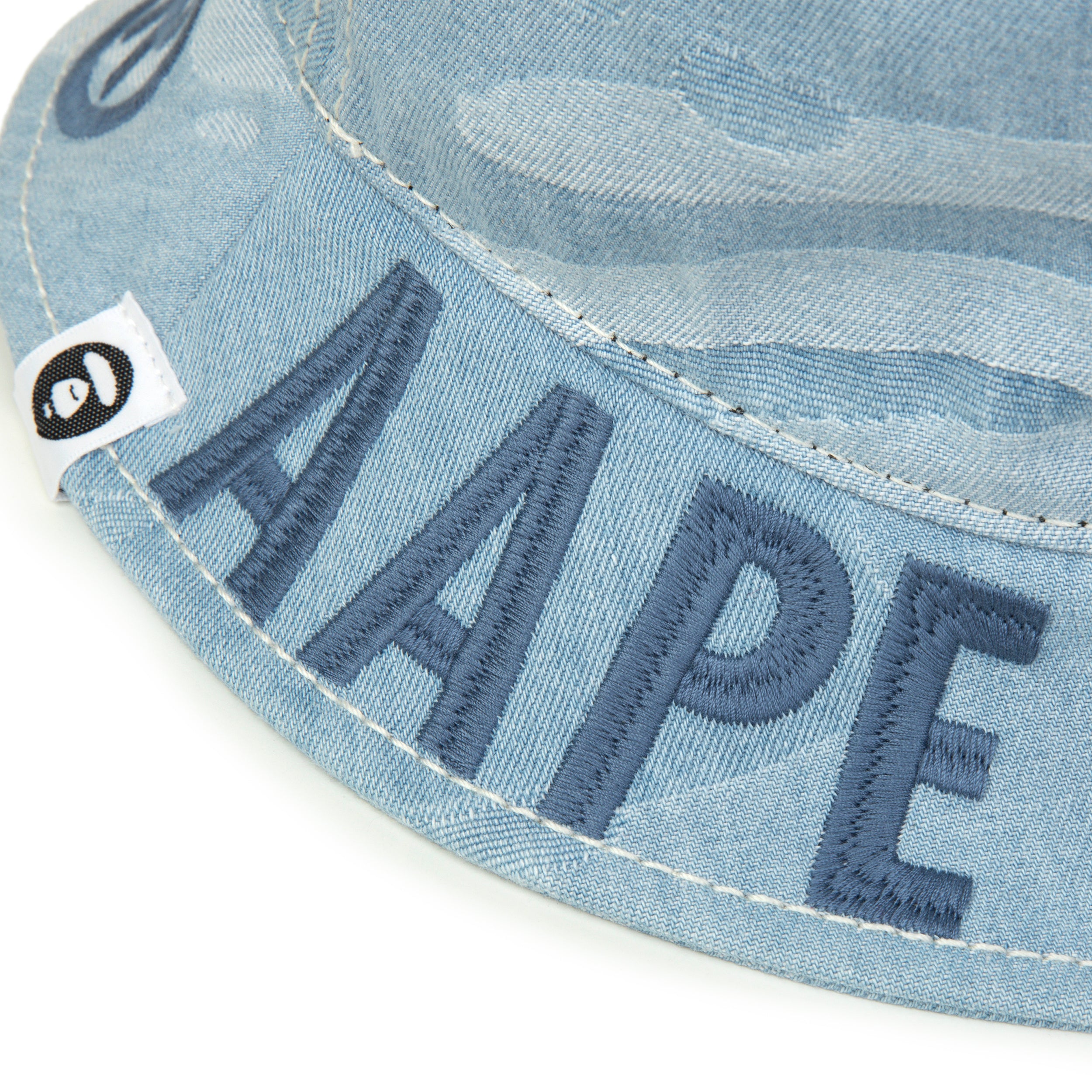 MOONFACE CAMO DENIM BUCKET HAT