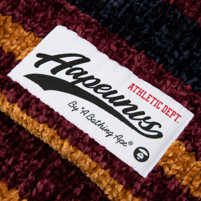 MOONFACE PATCH STRIPED BEANIE