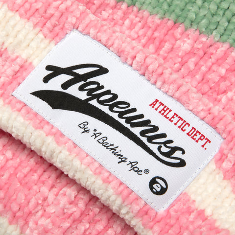 MOONFACE PATCH STRIPED BEANIE