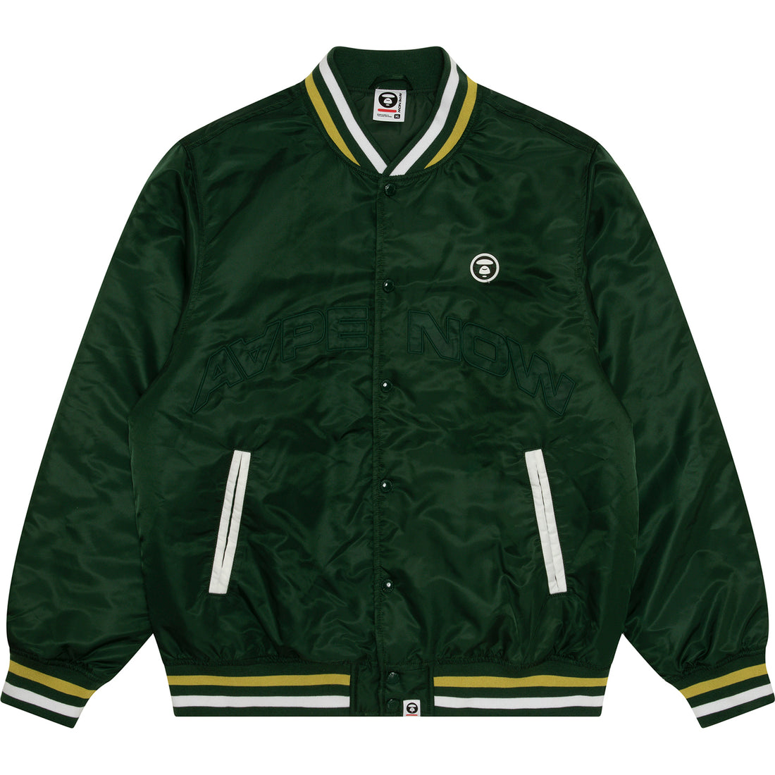 AAPE NOW MOONFACE LOGO BASEBALL JACKET