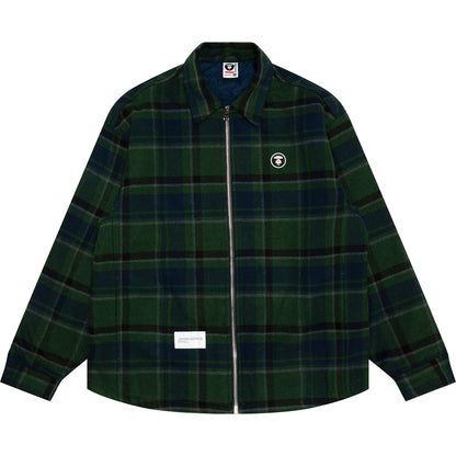 MOONFACE LOGO CHECK ZIP-UP JACKET