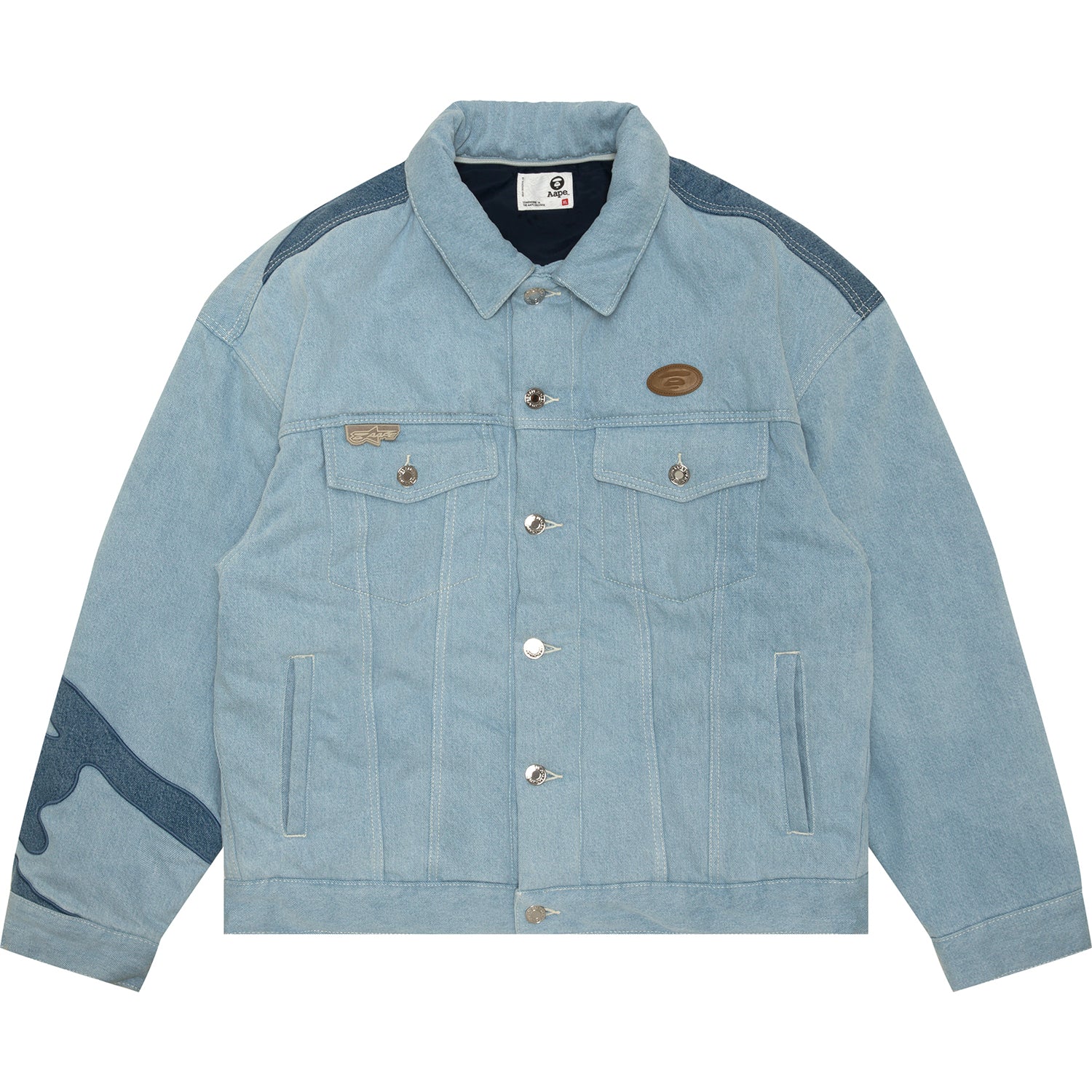 MOONFACE LOGO HOODED DENIM JACKET