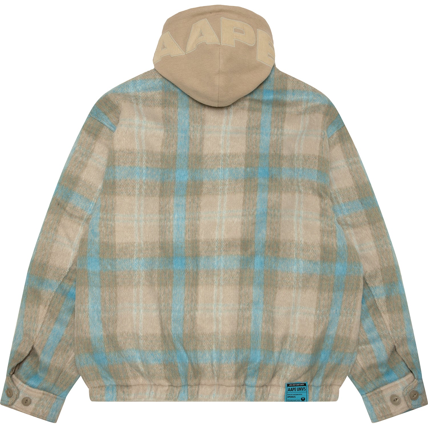 MOONFACE LOGO CHECK HOODED JACKET