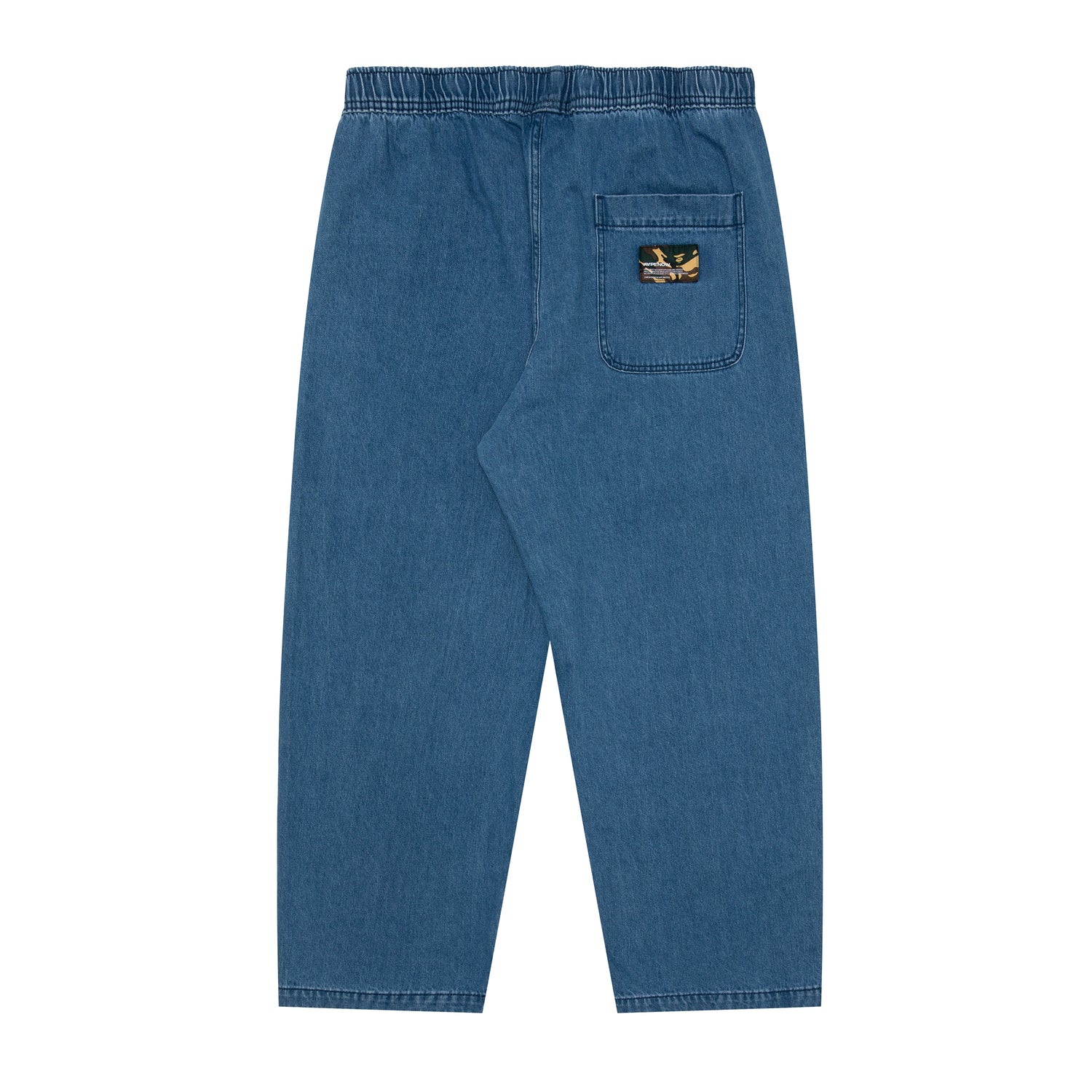 MOONFACE PATCH RELAXED DENIM PANTS