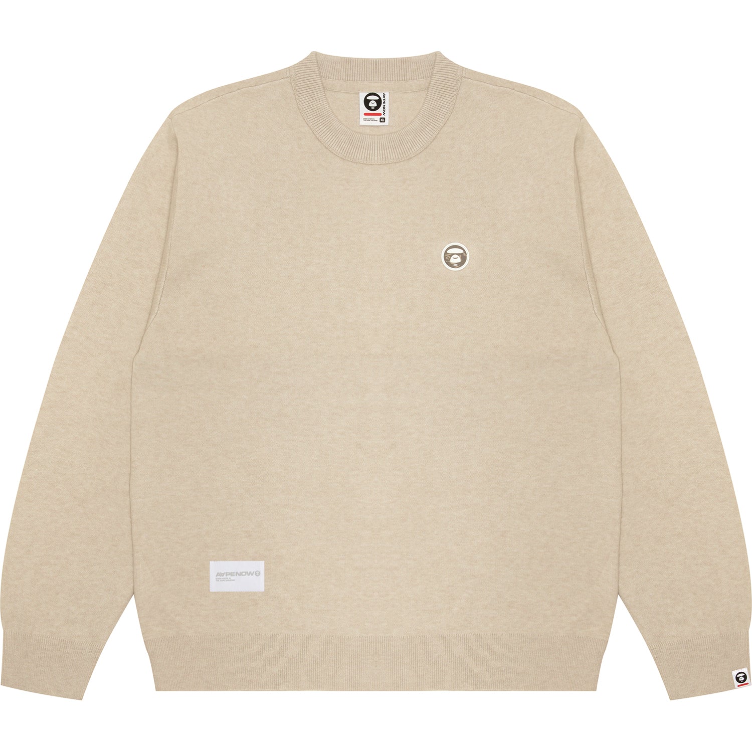 MOONFACE LOGO CREW NECK KNIT SWEATSHIRT