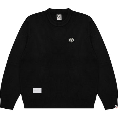 MOONFACE LOGO CREW NECK KNIT SWEATSHIRT