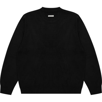 MOONFACE LOGO CREW NECK KNIT SWEATSHIRT