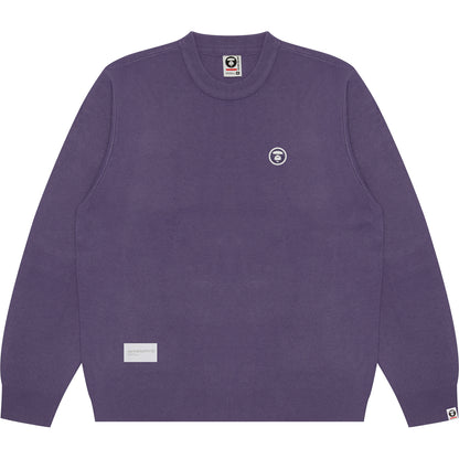 MOONFACE LOGO CREW NECK KNIT SWEATSHIRT