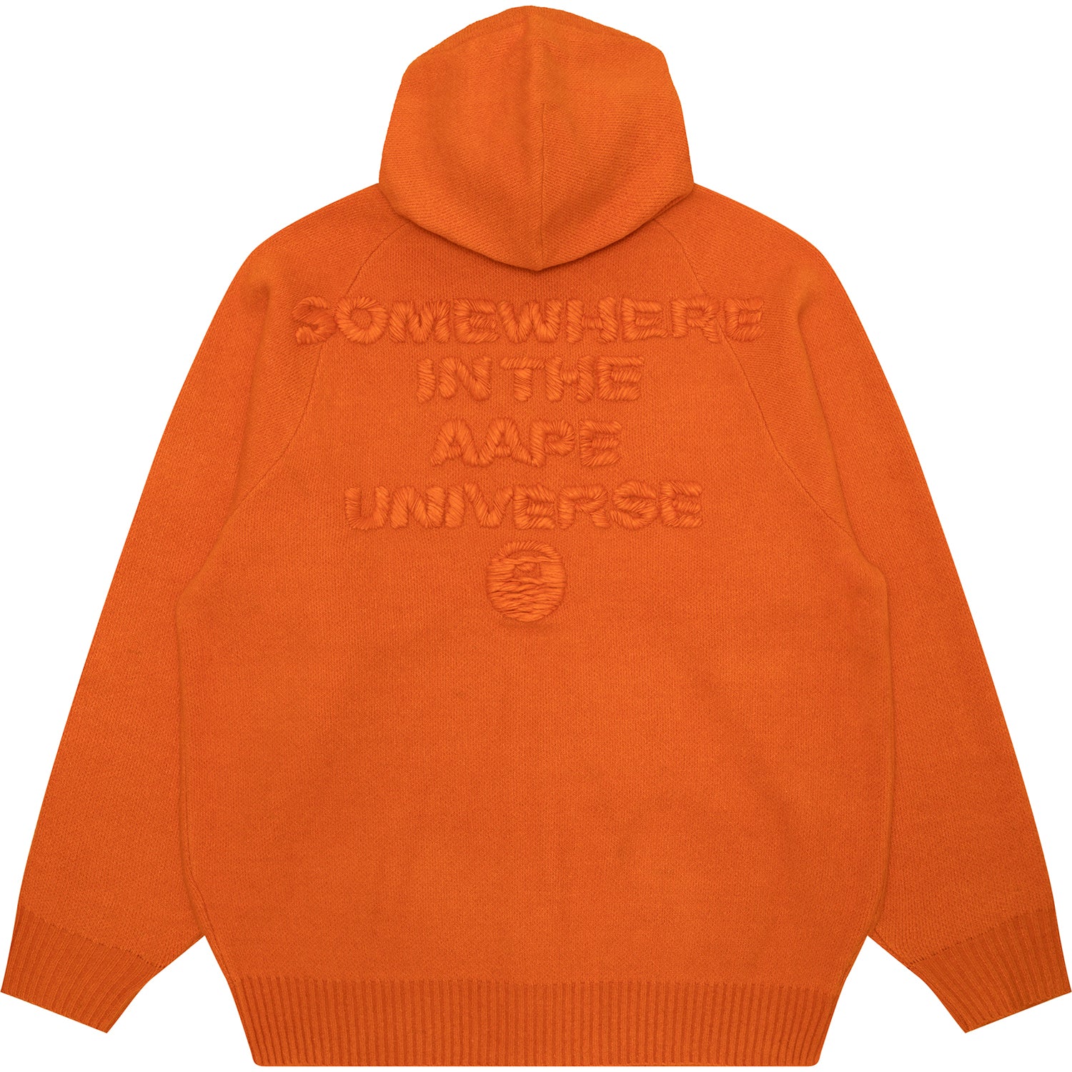 MOONFACE LOGO ZIP-UP KNIT HOODIE