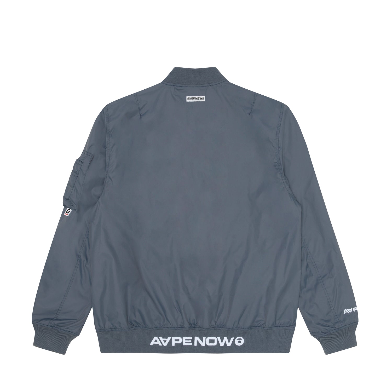 MOONFACE PATCH ZIP-UP BOMBER JACKET