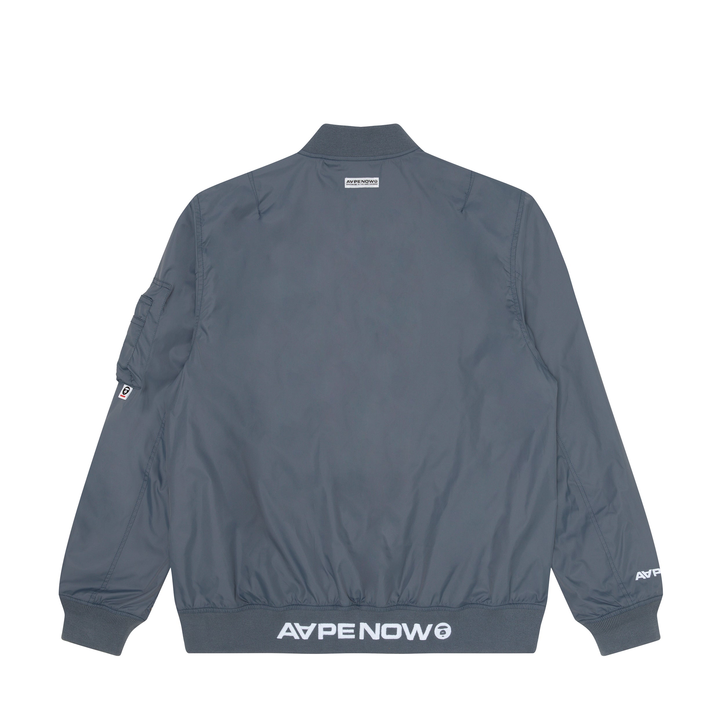 MOONFACE PATCH ZIP-UP BOMBER JACKET