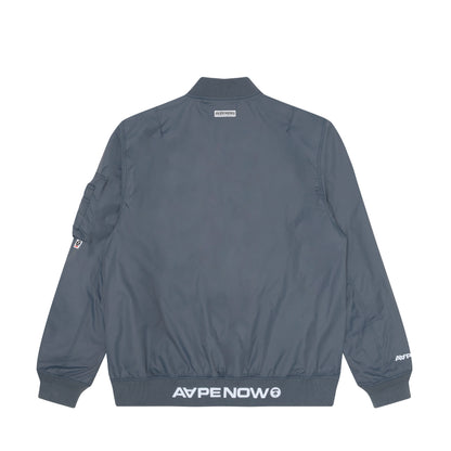 MOONFACE PATCH ZIP-UP BOMBER JACKET