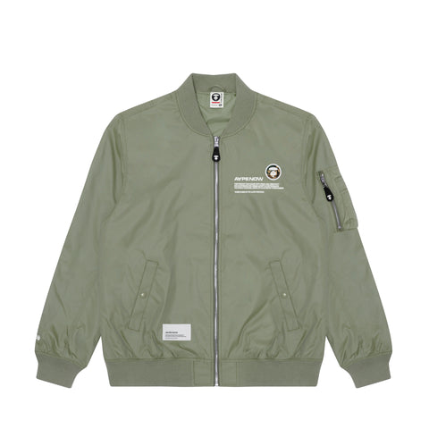 MOONFACE PATCH ZIP-UP BOMBER JACKET | AAPE US