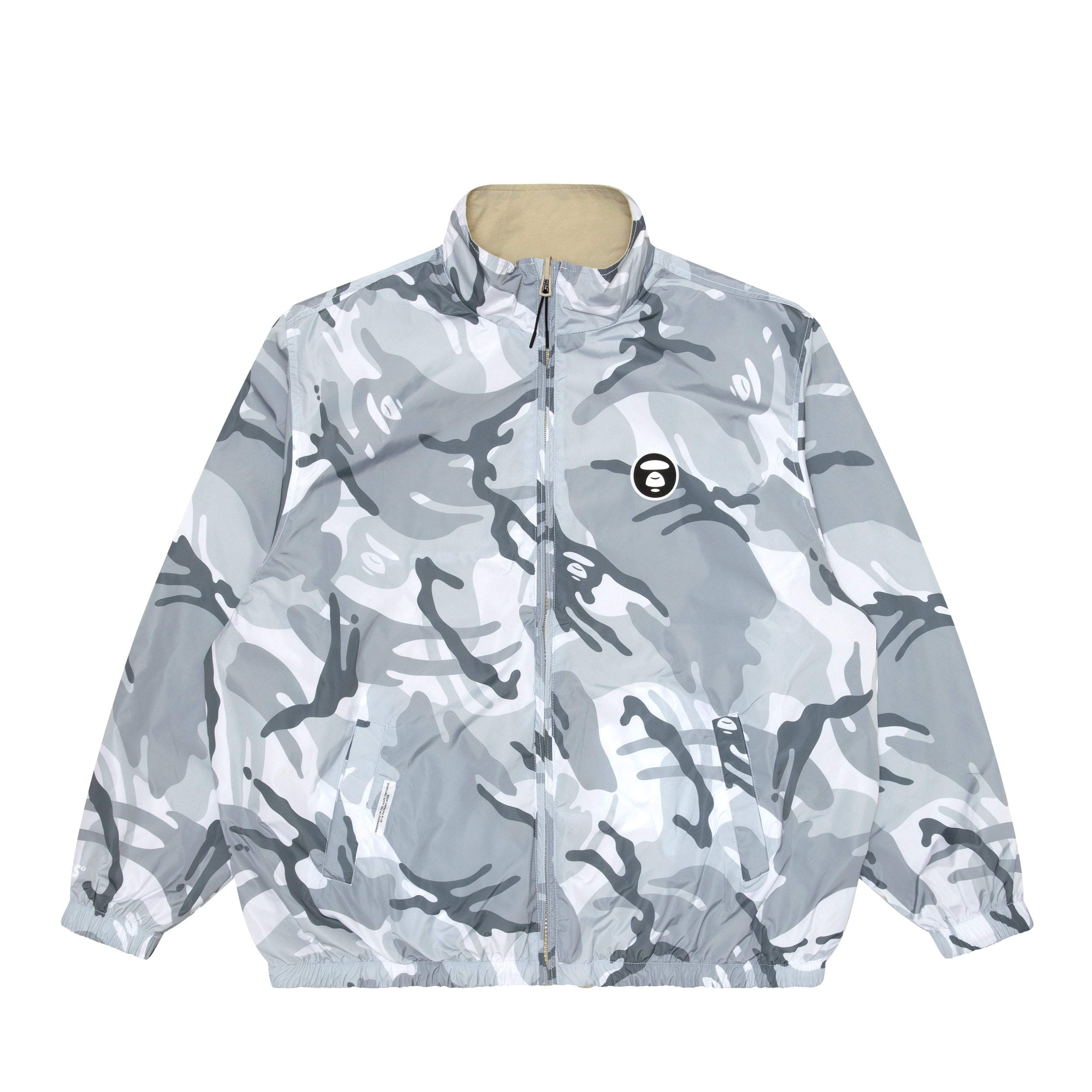 MOONFACE CAMO REVERSIBLE ZIP-UP JACKET