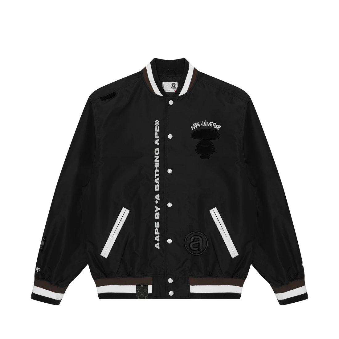 MOONFACE EMBROIDERED BASEBALL JACKET