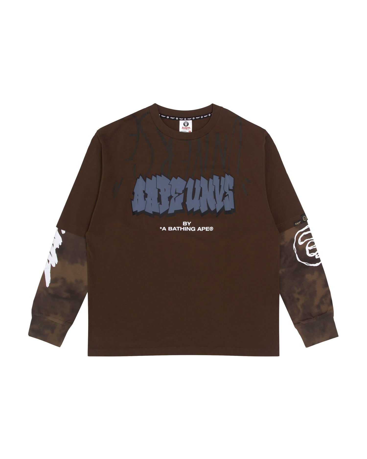 AAPE Panelled layered graphic long sleeve tee | Aape official