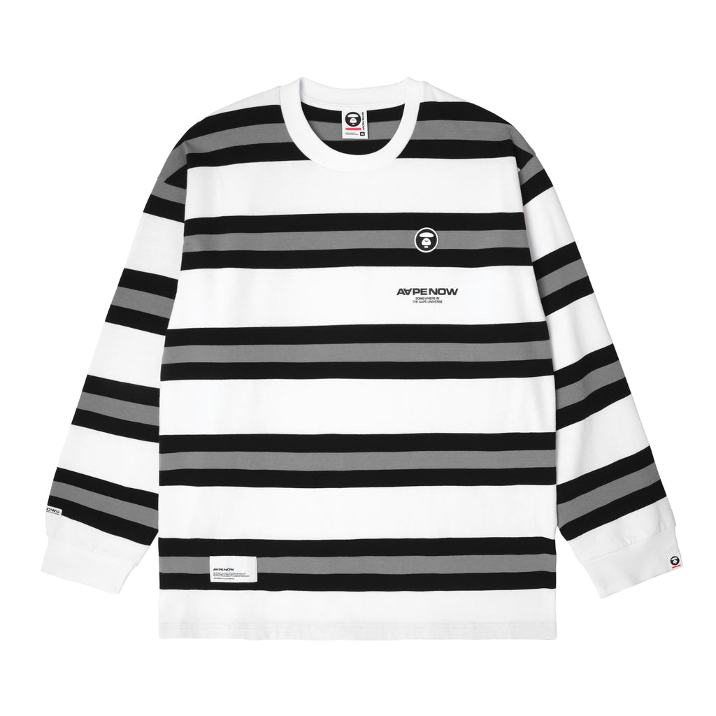 MOONFACE STRIPED LONG-SLEEVE TEE | AAPE US