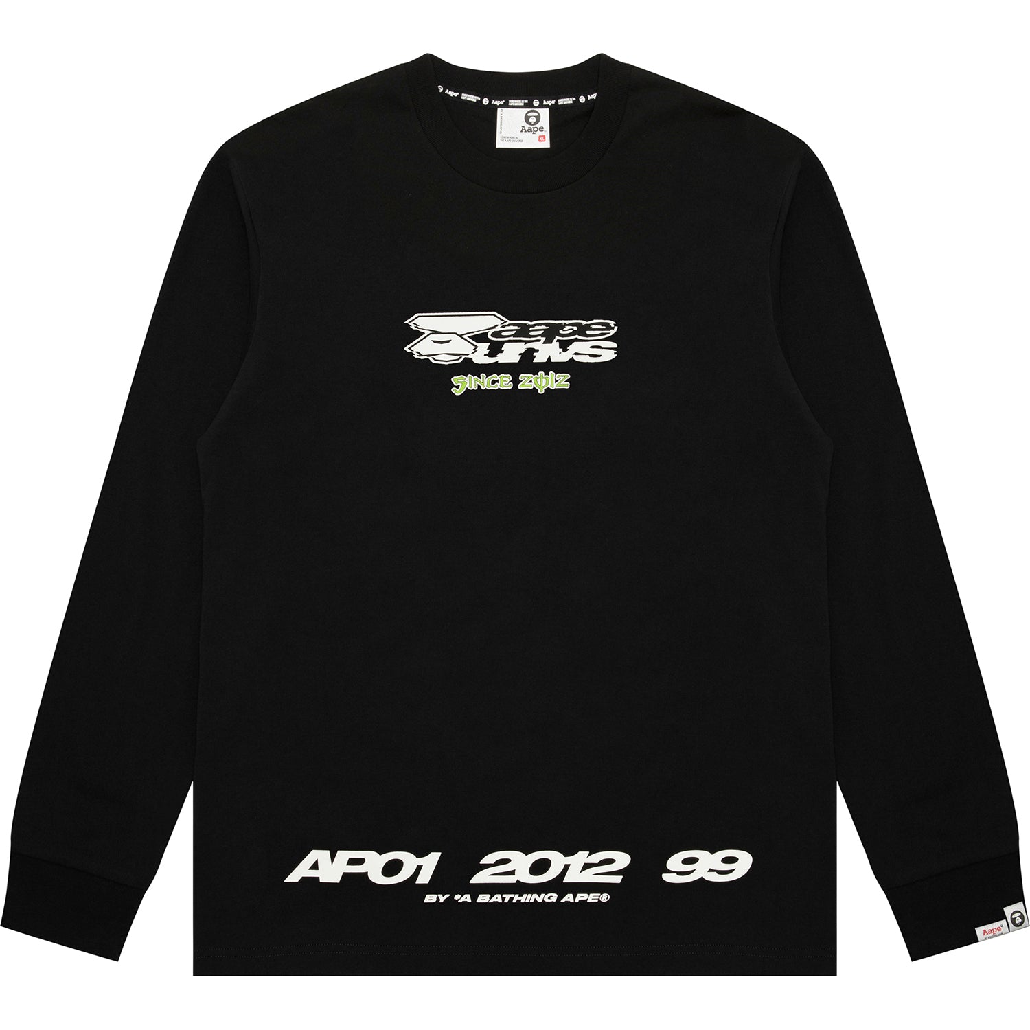 AAPE UNIVERSE LOGO LONG SLEEVE TEE