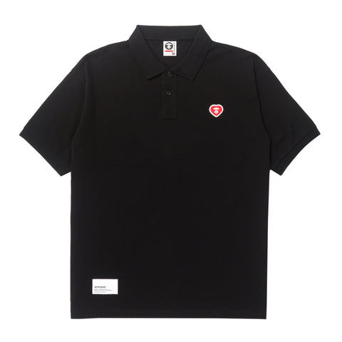 MOONFACE HEART PATCH POLO