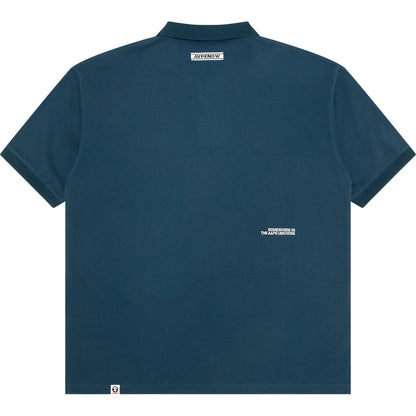 AAPENOW MOONFACE LOGO POLO SHIRT