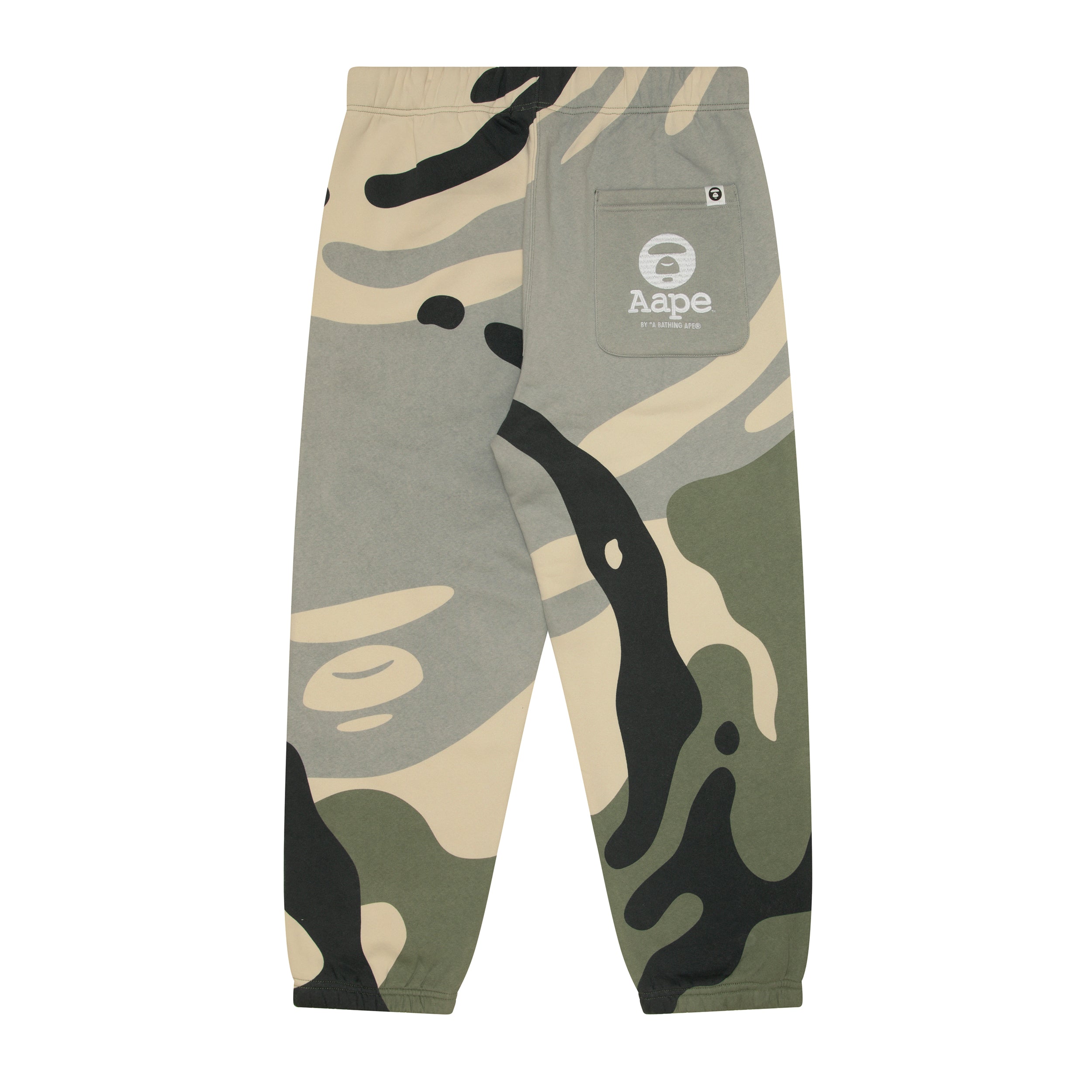 MOONFACE PATCH CAMO SWEATPANTS