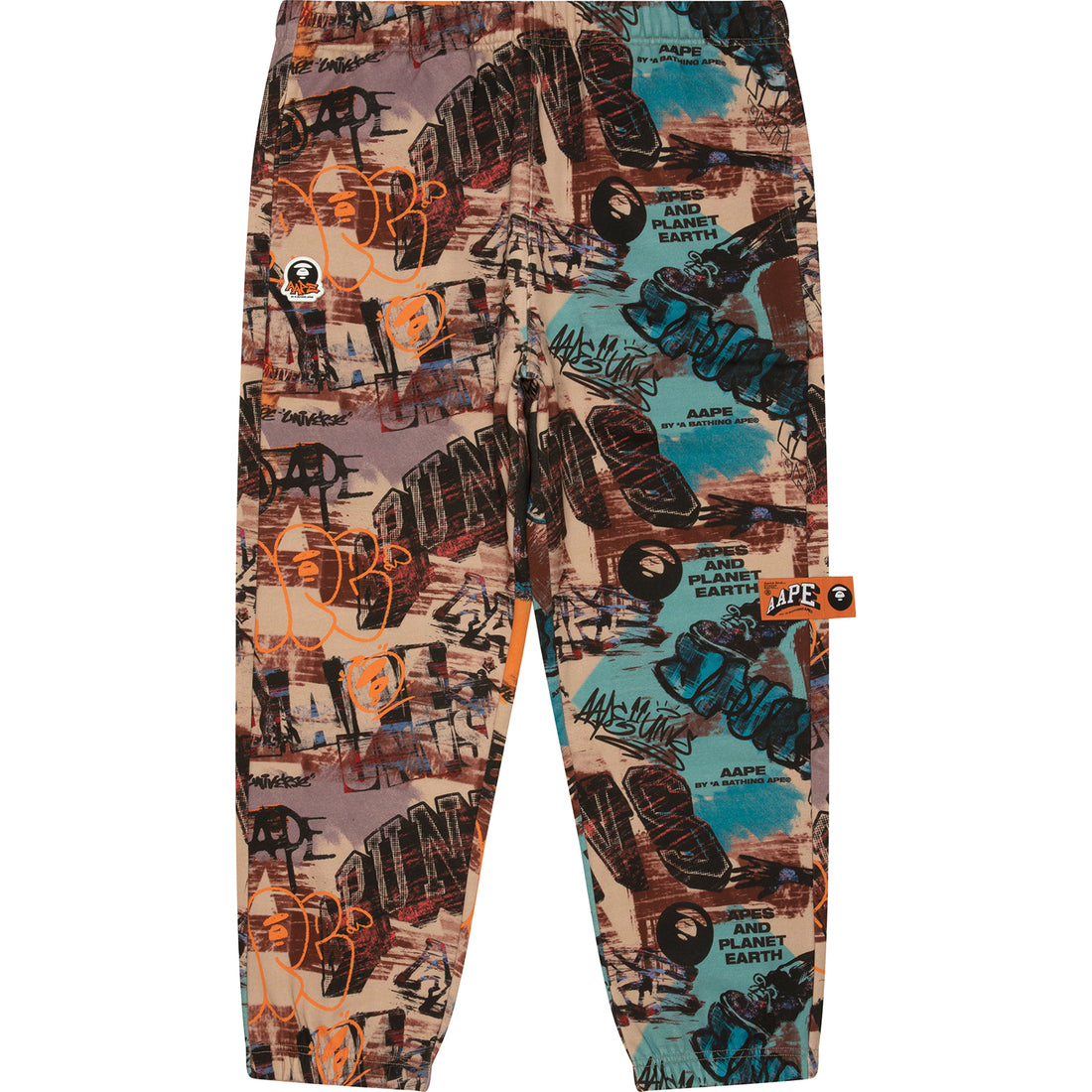 MOONFACE LOGO GRAFFITI PRINT JOGGER PANTS