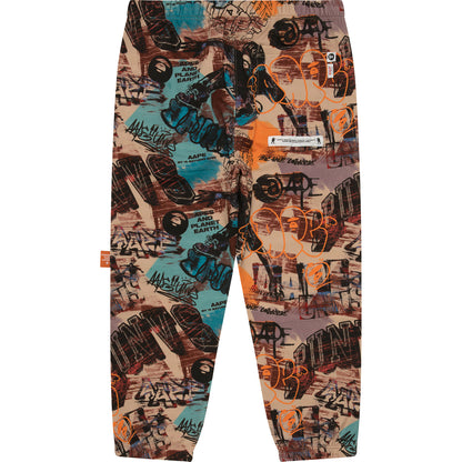 MOONFACE LOGO GRAFFITI PRINT JOGGER PANTS