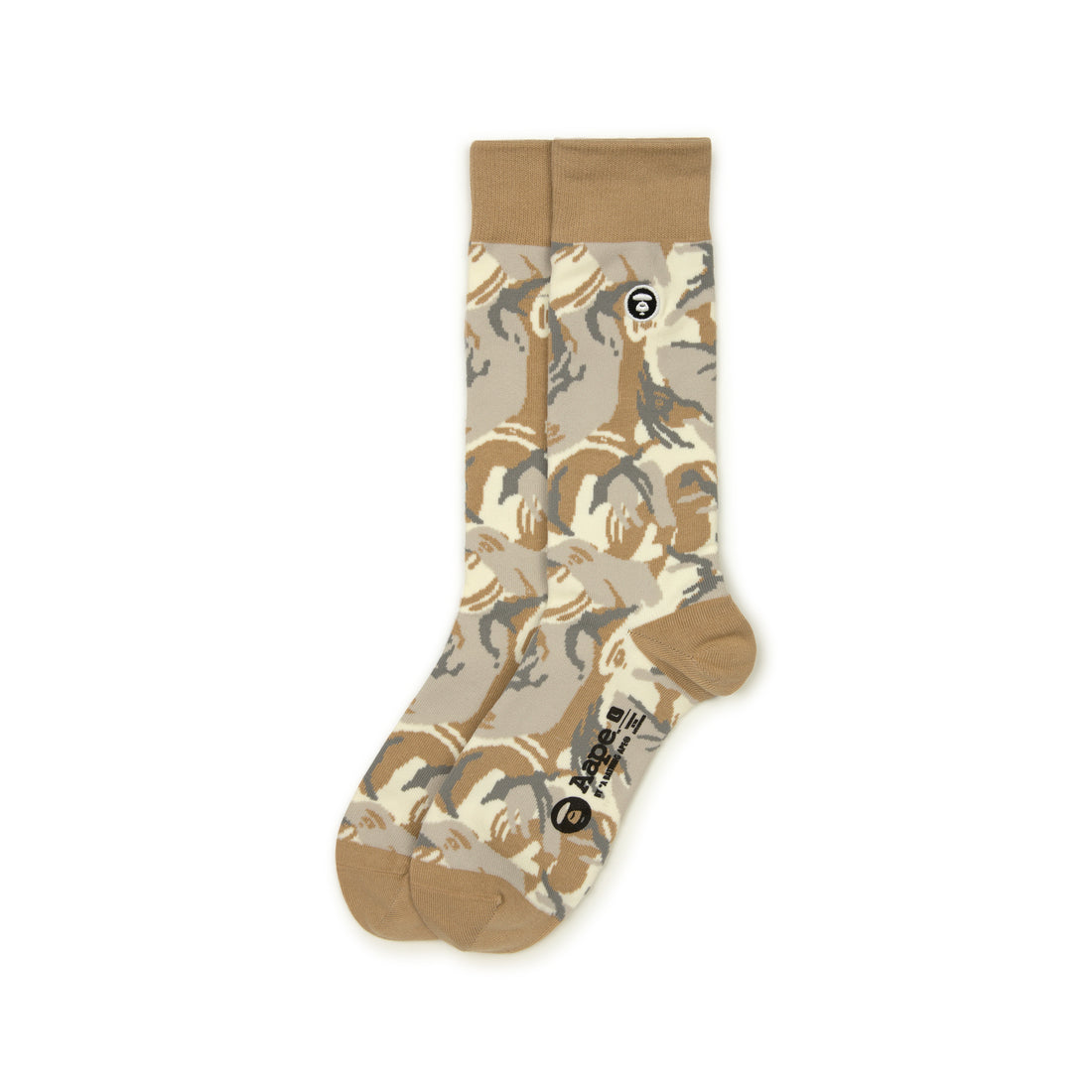 MOONFACE EMBROIDERED CAMO SOCKS