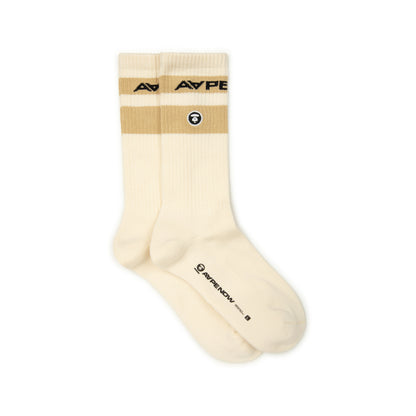 MOONFACE STRIPED CREW SOCKS