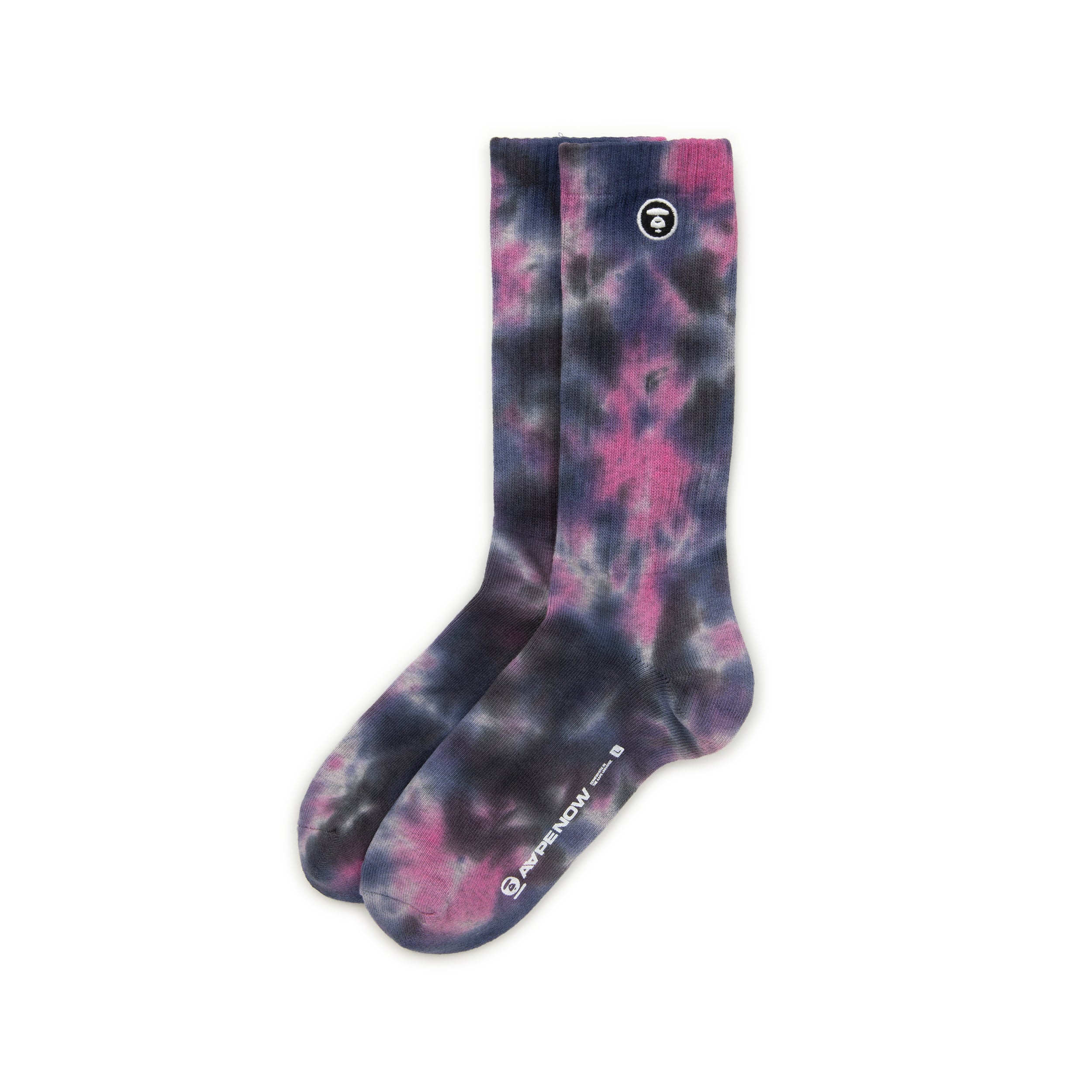 MOONFACE TIE-DYE CREW SOCKS