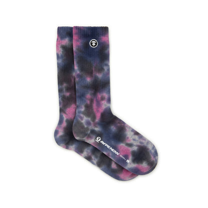 MOONFACE TIE-DYE CREW SOCKS