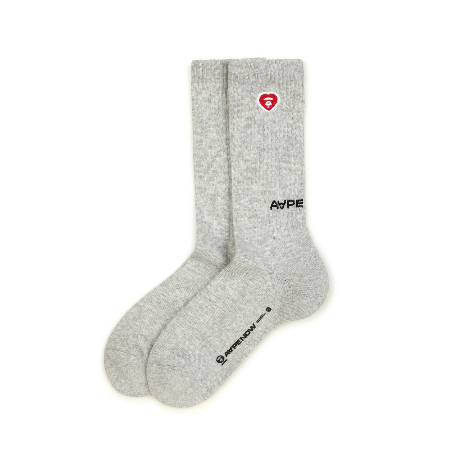 MOONFACE HEART EMBROIDERED SOCKS