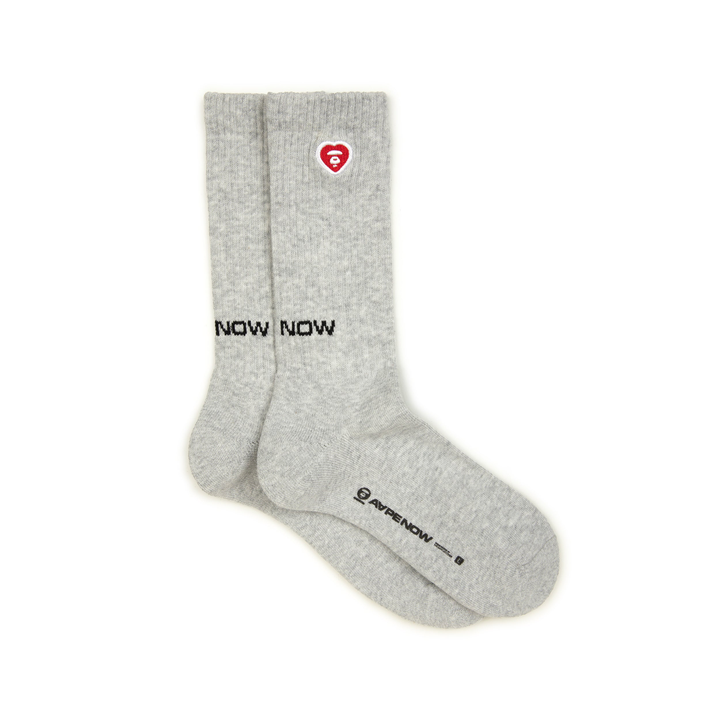 MOONFACE HEART EMBROIDERED SOCKS