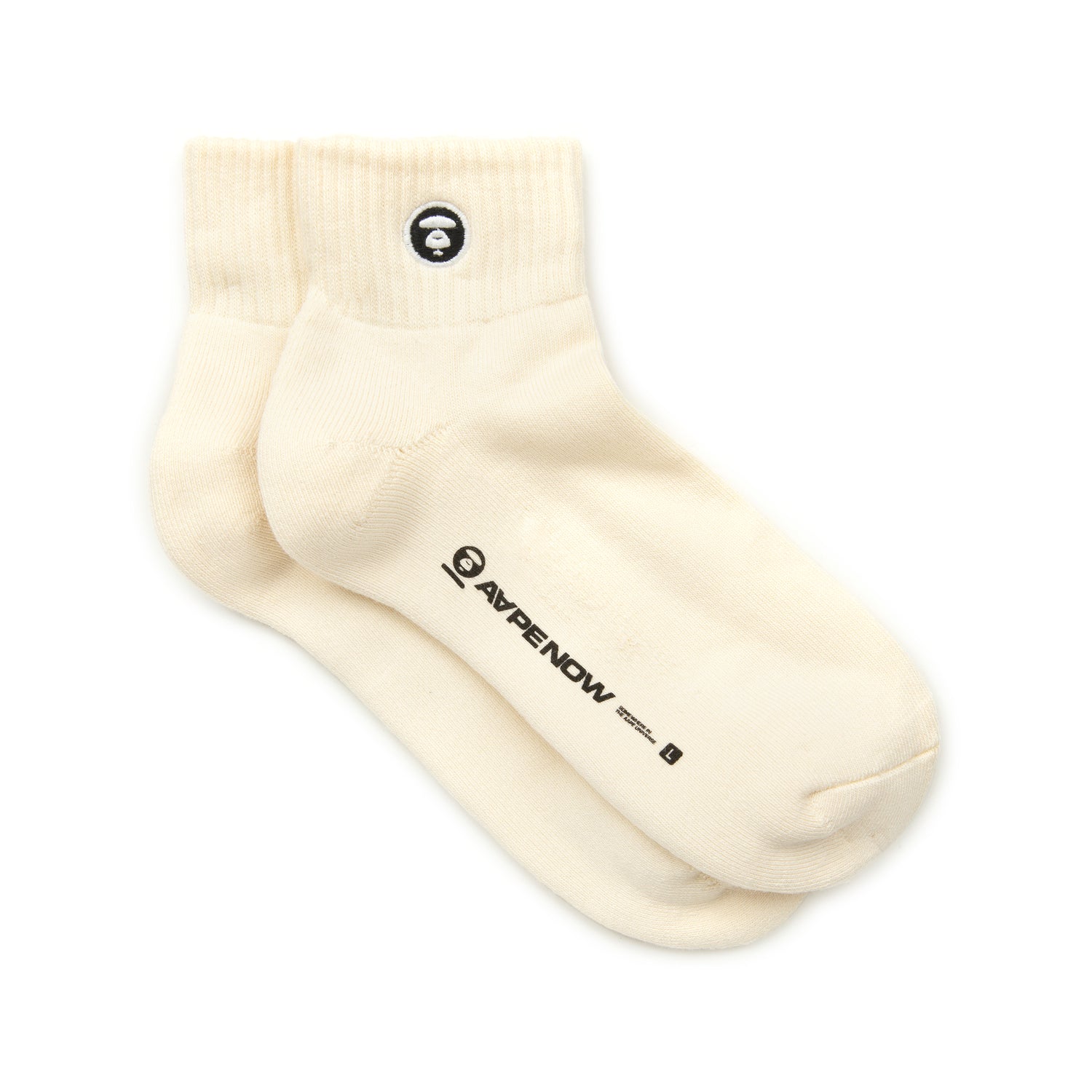 MOONFACE EMBROIDERED ANKLE SOCKS