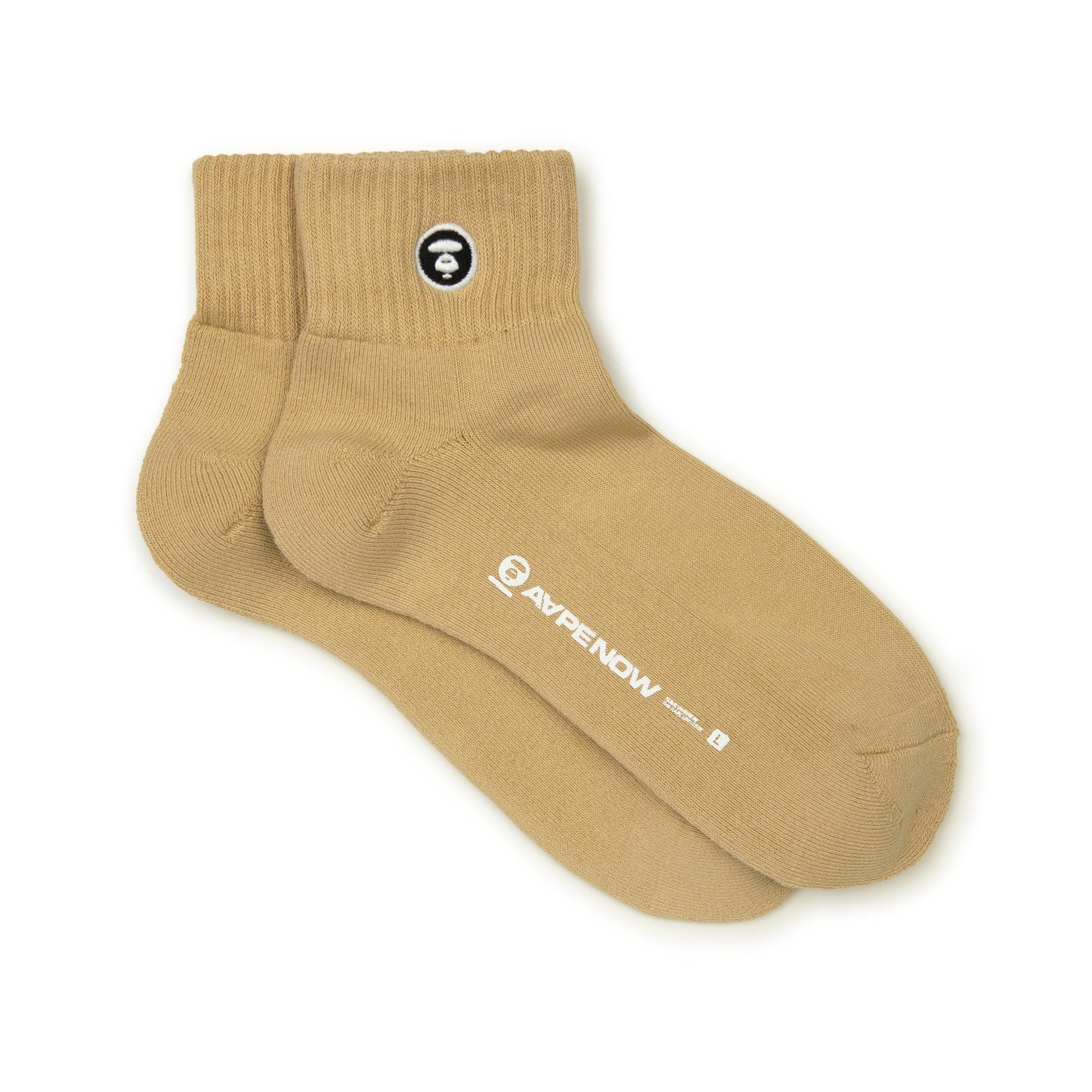 MOONFACE EMBROIDERED ANKLE SOCKS