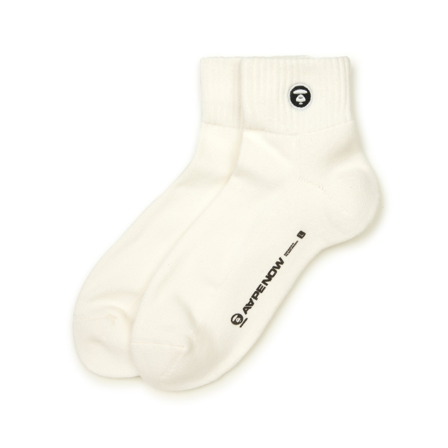 MOONFACE EMBROIDERED ANKLE SOCKS