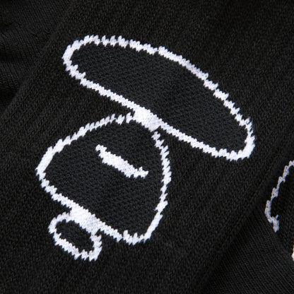 MOONFACE GRAPHIC RIBBED SOCKS