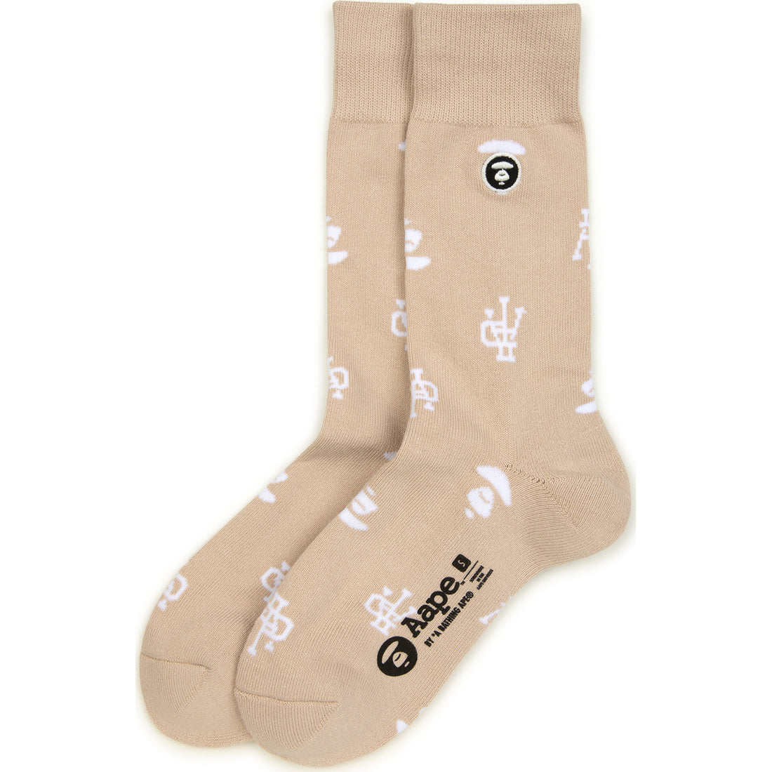 MOONFACE EMBROIDERED MONOGRAMMED SOCKS