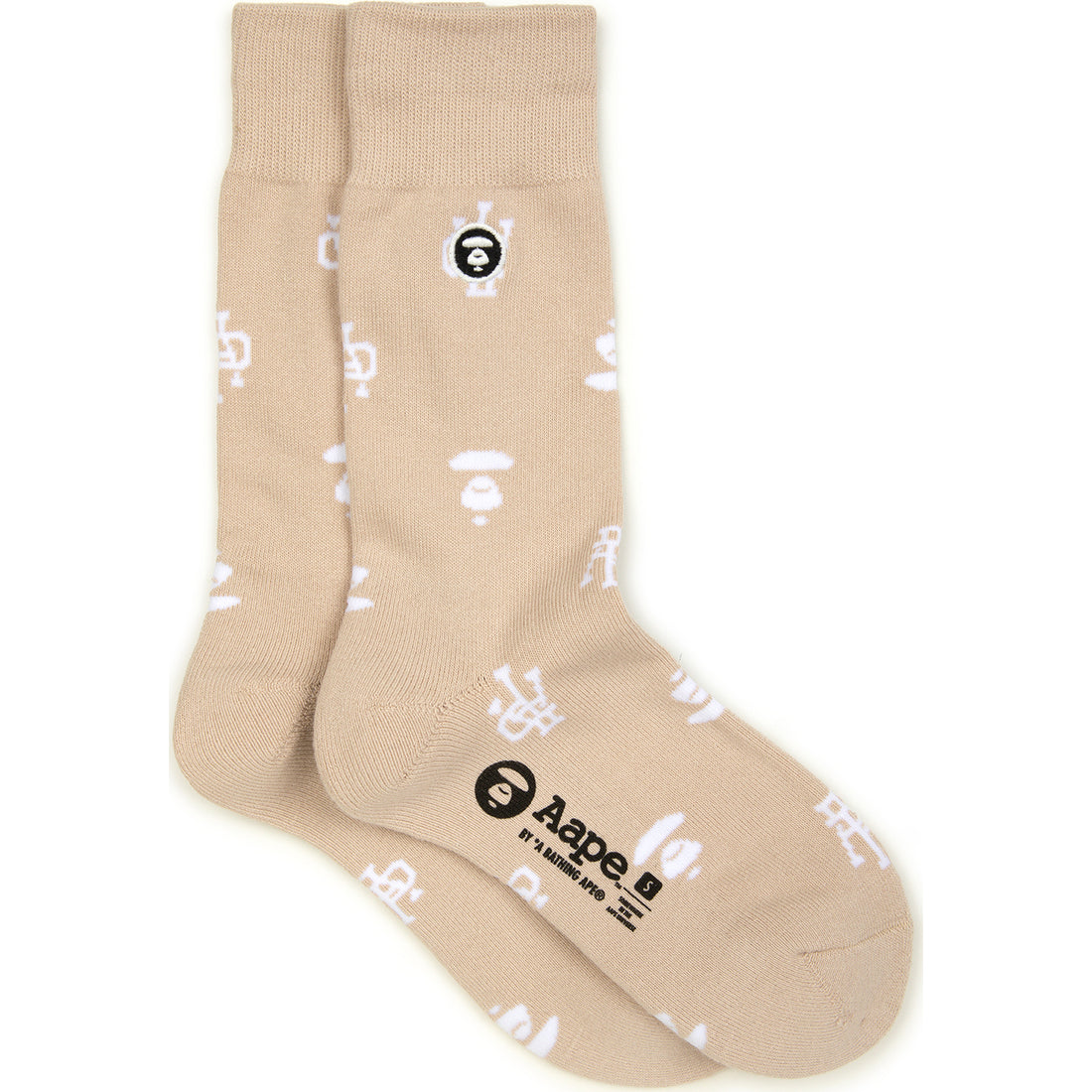 MOONFACE EMBROIDERED MONOGRAMMED SOCKS