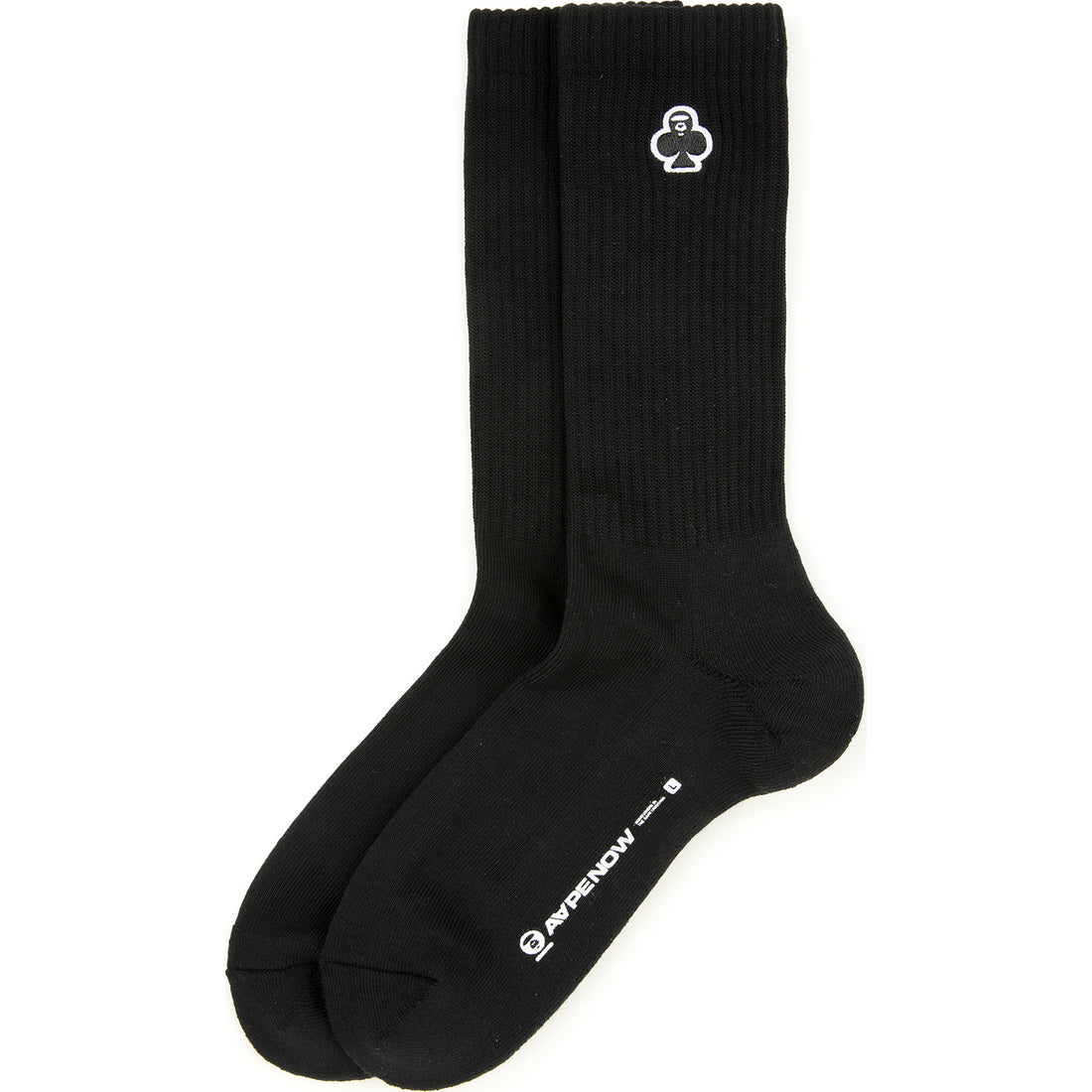 AAPSOM5319XXO/AAPENOW CLOVER MOONFACE LOGO CREW SOCKS
