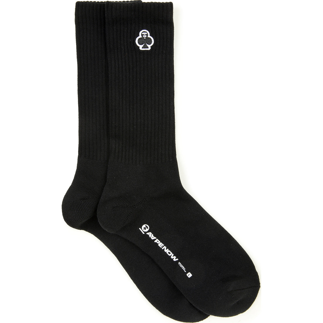 AAPSOM5319XXO/AAPENOW CLOVER MOONFACE LOGO CREW SOCKS