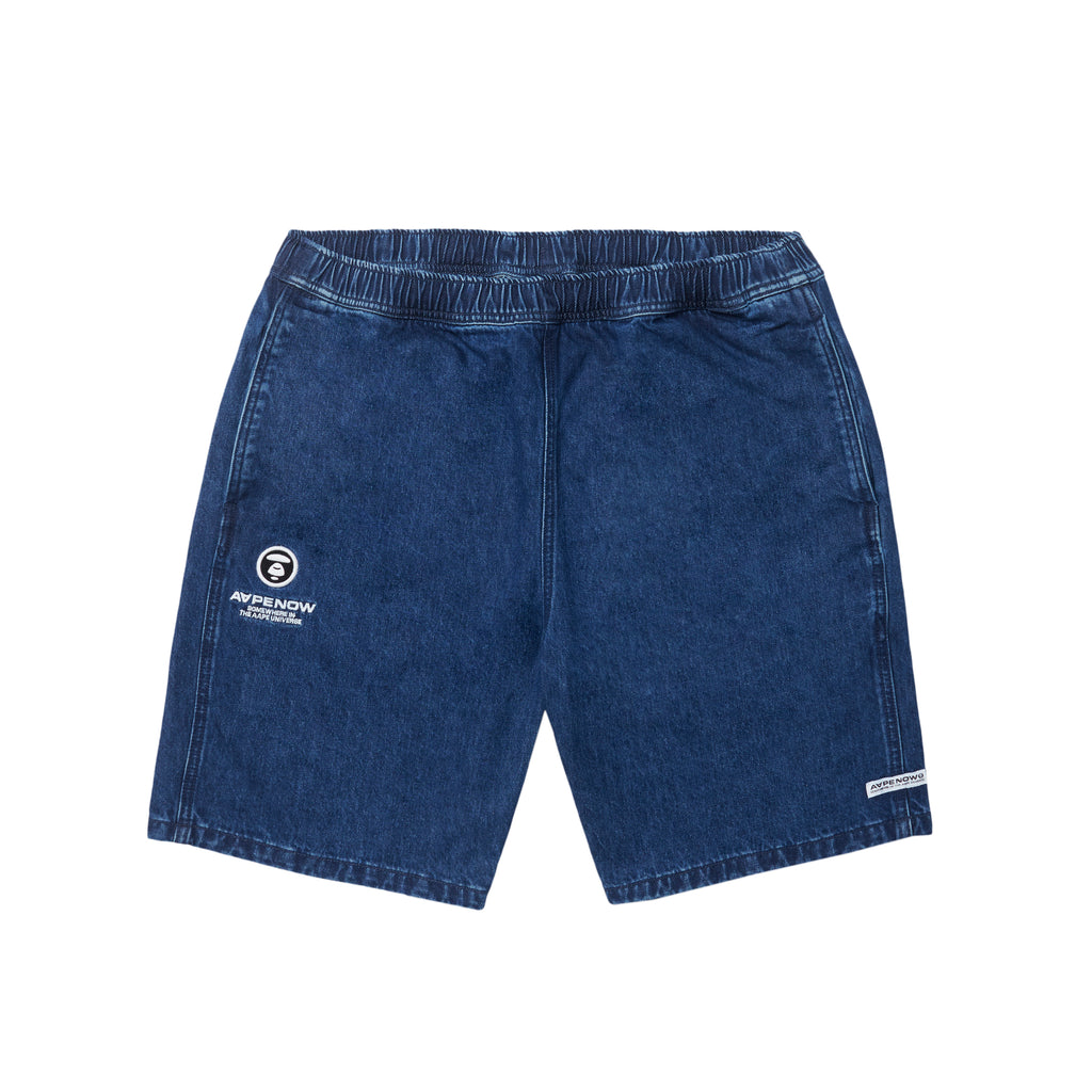 MOONFACE EMBROIDERED DENIM SHORTS | AAPE US