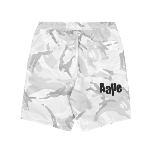 MOONFACE EMBROIDERED REVERSIBLE CAMO SHORTS